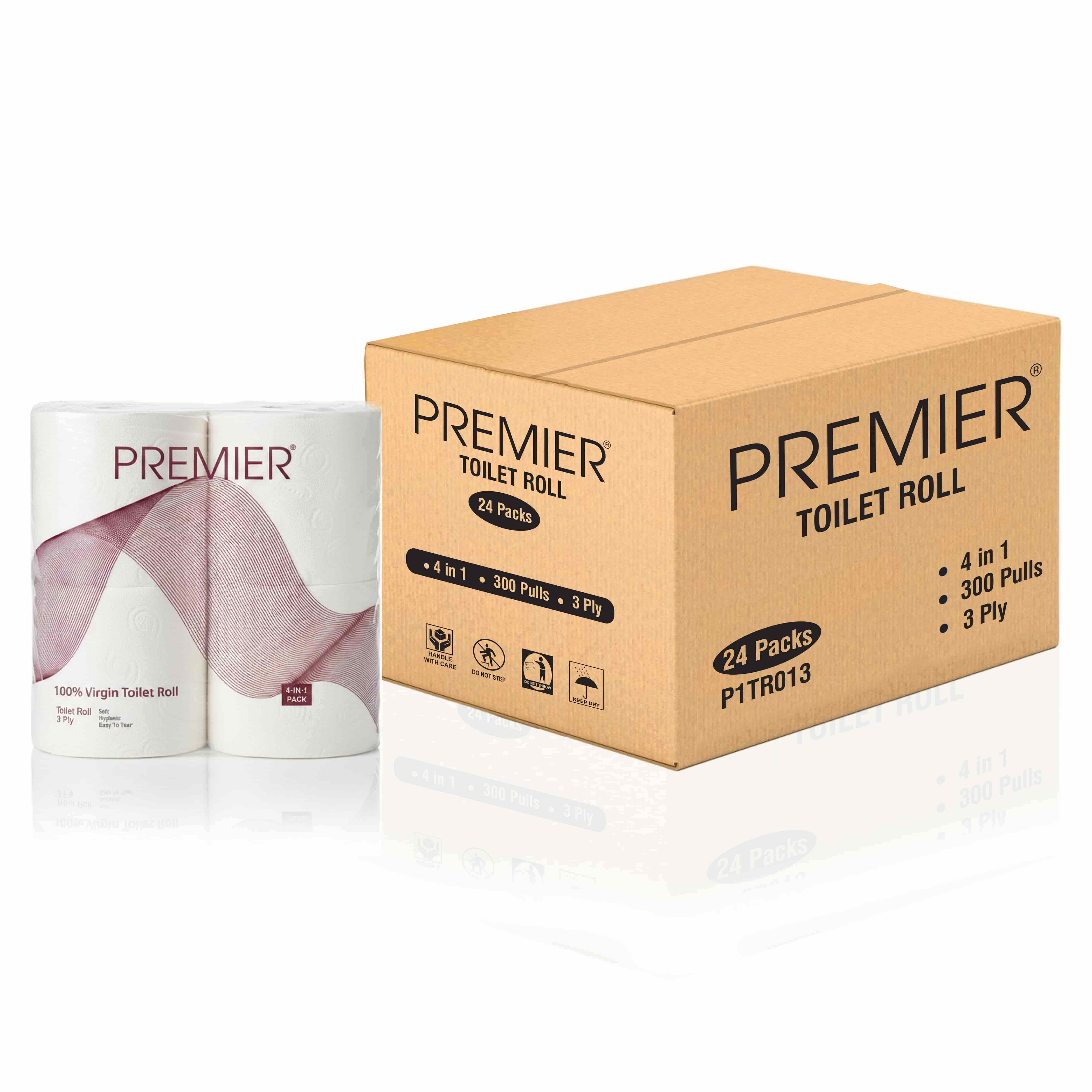 Premier Tissue  Paper TR 300 Pulls 3 Ply 4x1